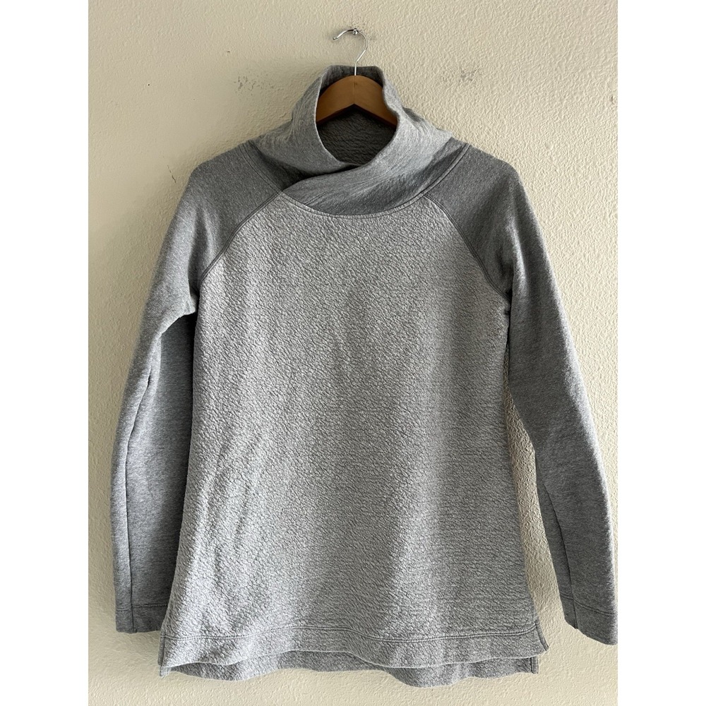 Columbia Womens Gray Cowl Neck Textured Pullover Sweatshirt Sweater Size Medium